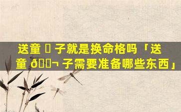 送童 ☘ 子就是换命格吗「送童 🐬 子需要准备哪些东西」